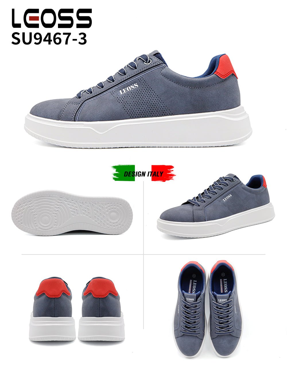 Scarpe Casual Da Uomo Leoss Su9467 - 3 - Fornitura all'ingrosso di Sneakers Uomo da Jomix Shoes B2B