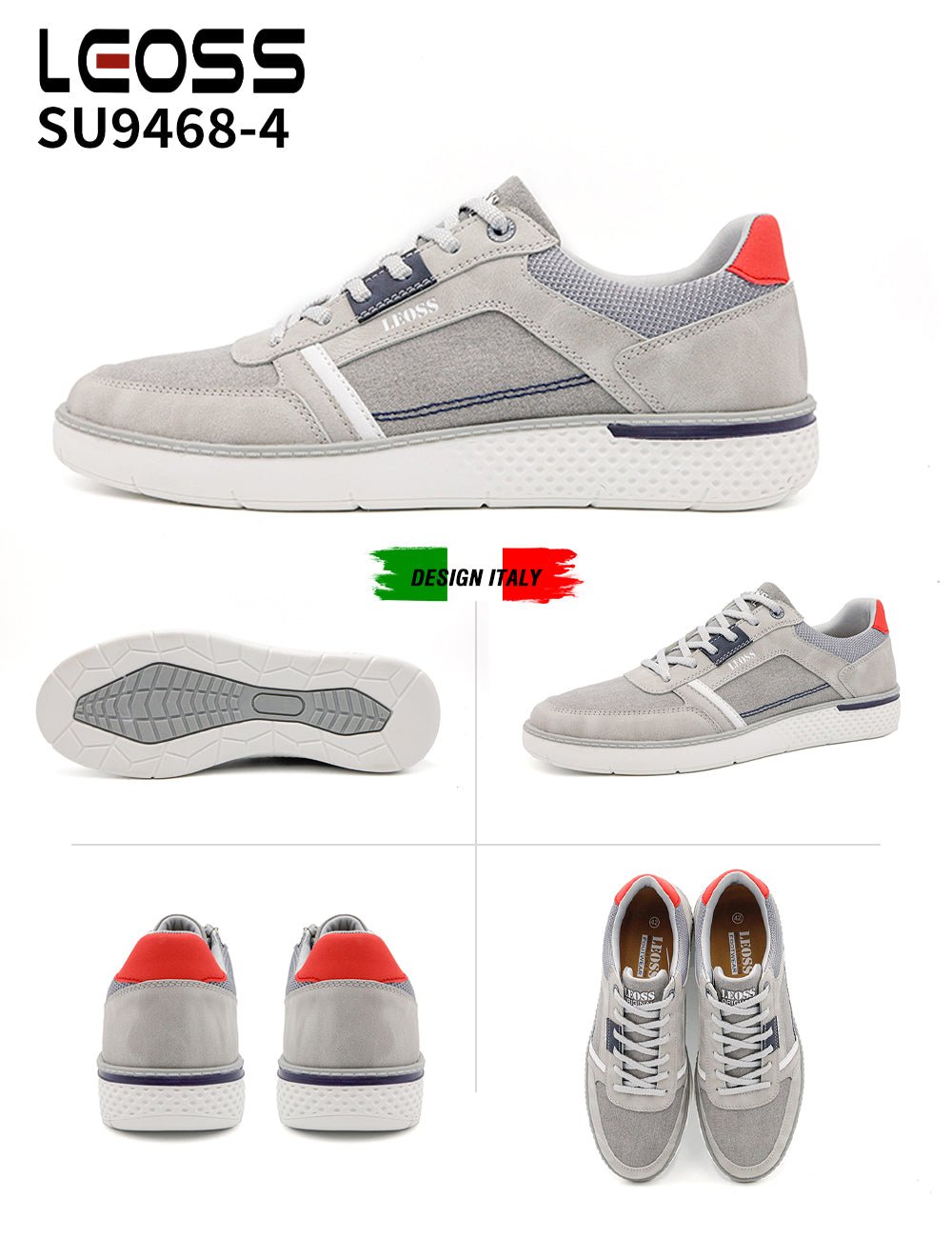 Scarpe Casual Da Uomo Leoss Su9468 - 4 - Fornitura all'ingrosso di Sneakers Uomo da Jomix Shoes B2B