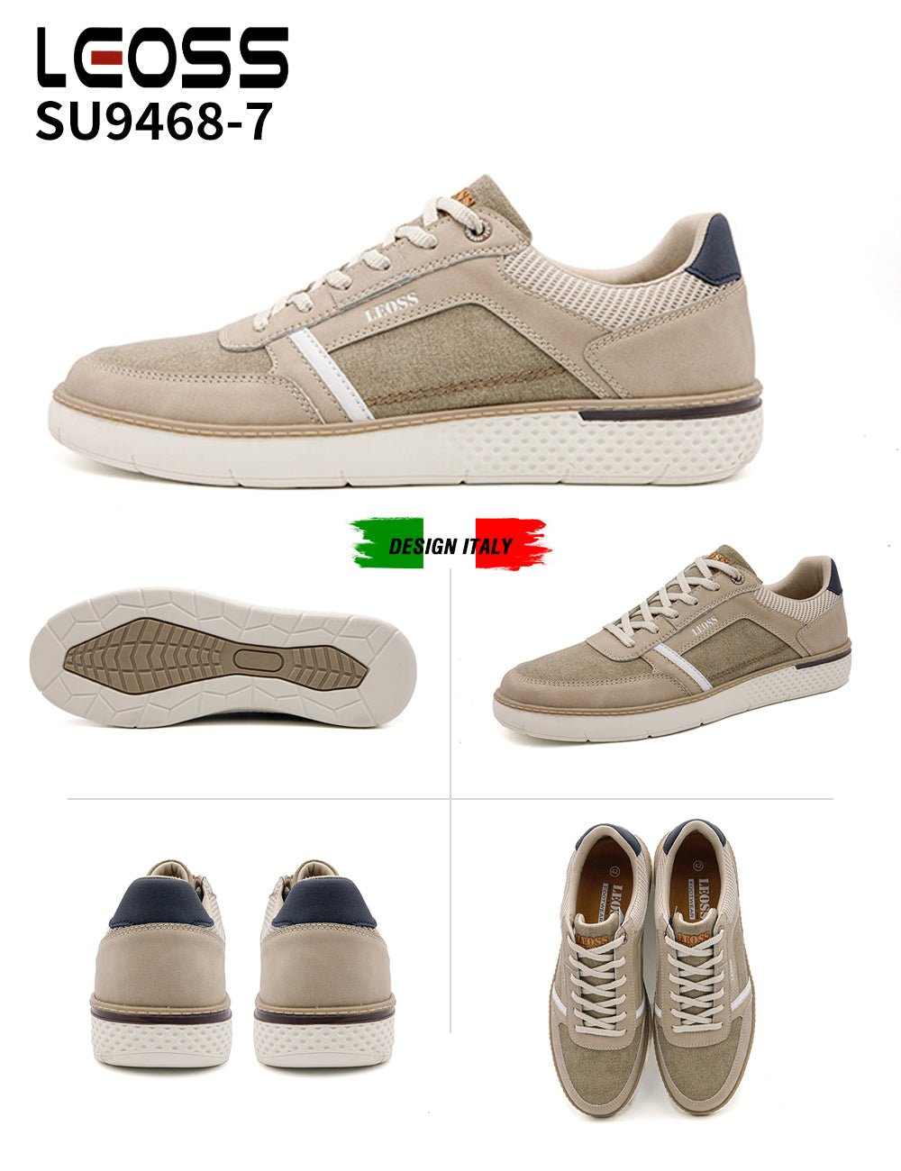 Scarpe Casual Da Uomo Leoss Su9468 - 7 - Fornitura all'ingrosso di Sneakers Uomo da Jomix Shoes B2B
