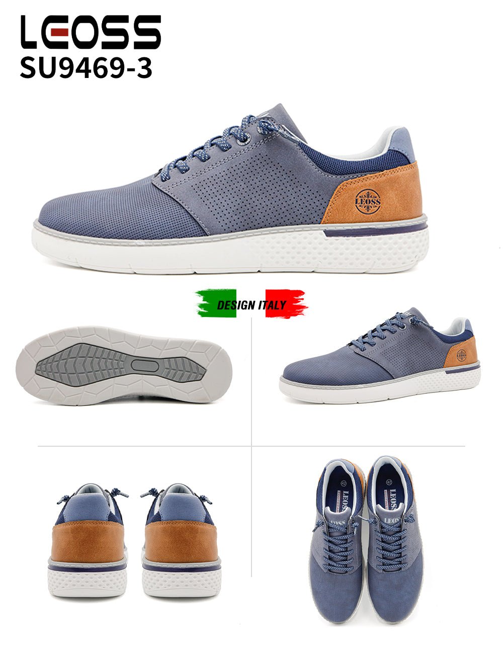Scarpe Casual Da Uomo Leoss Su9469 - 3 - Fornitura all'ingrosso di Sneakers Uomo da Jomix Shoes B2B