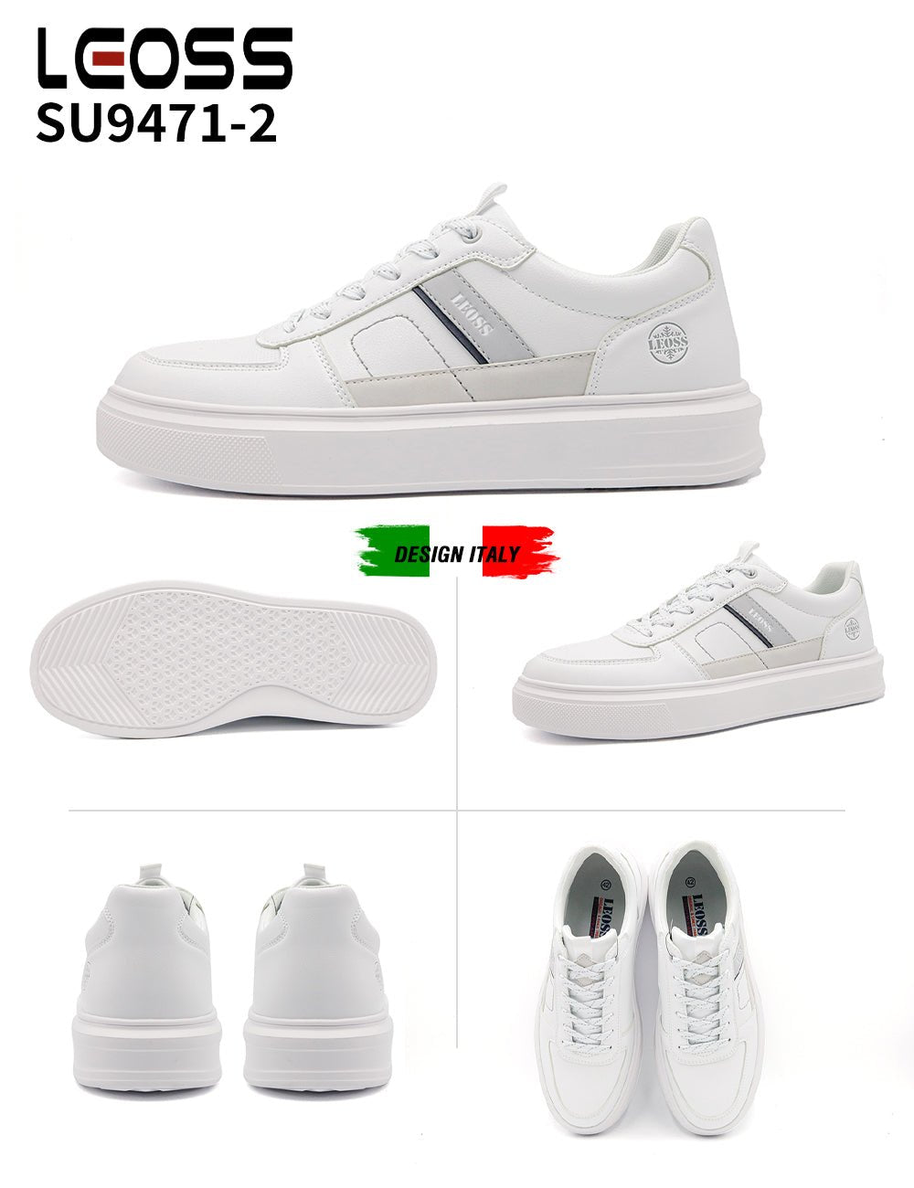 Scarpe Casual Da Uomo Leoss Su9471 - 2 - Fornitura all'ingrosso di Sneakers Uomo da Jomix Shoes B2B