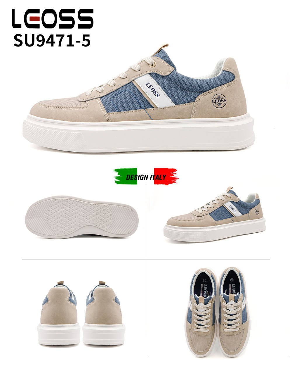 Scarpe Casual Da Uomo Leoss Su9471 - 5 - Fornitura all'ingrosso di Sneakers Uomo da Jomix Shoes B2B