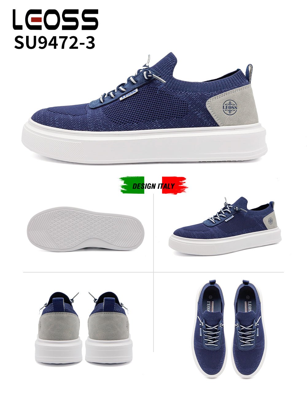 Scarpe Casual Da Uomo Leoss Su9472 - 3 - Fornitura all'ingrosso di Sneakers Uomo da Jomix Shoes B2B