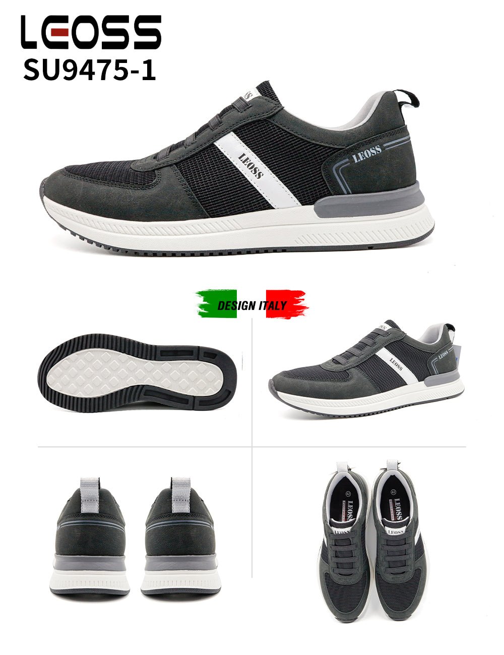 Scarpe Casual Da Uomo Leoss Su9475 - 1 - Fornitura all'ingrosso di Sneakers Uomo da Jomix Shoes B2B