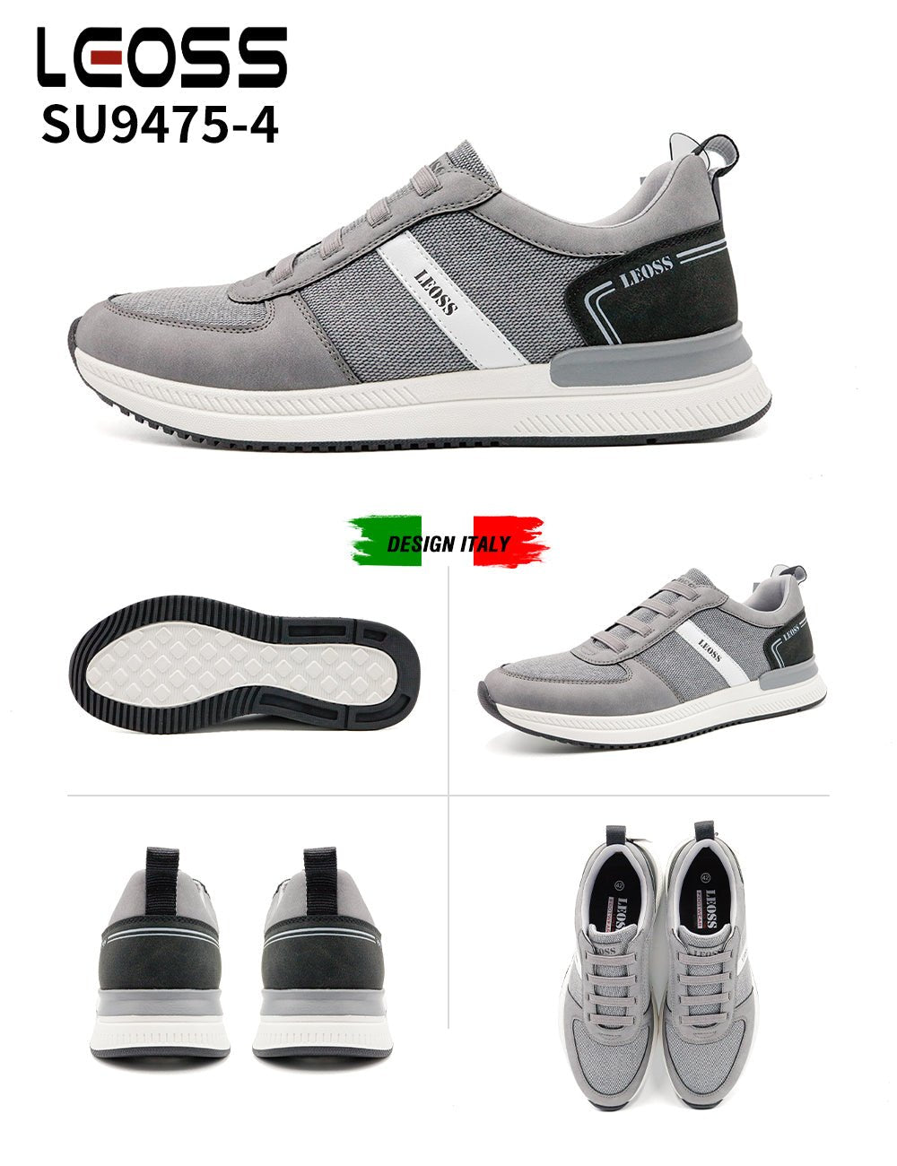 Scarpe Casual Da Uomo Leoss Su9475 - 4 - Fornitura all'ingrosso di Sneakers Uomo da Jomix Shoes B2B