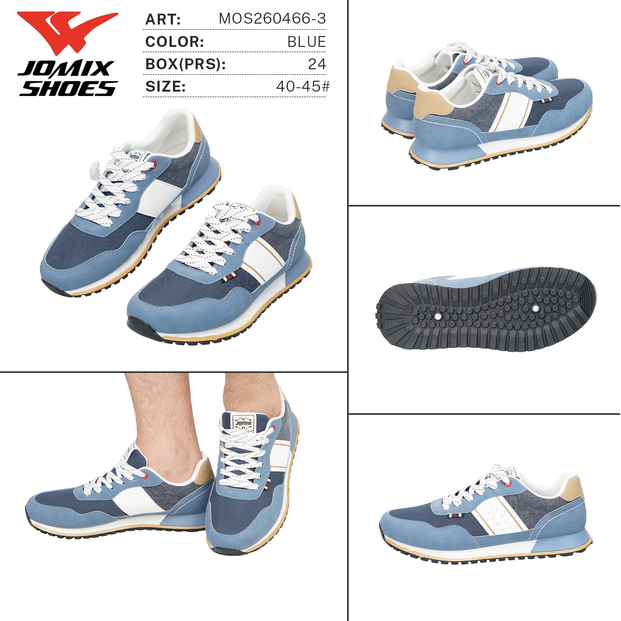 Scarpe da Ginnastica da Uomo MOS260466-3 - Fornitura all'ingrosso di Scarpe Uomo da Jomix Shoes B2B