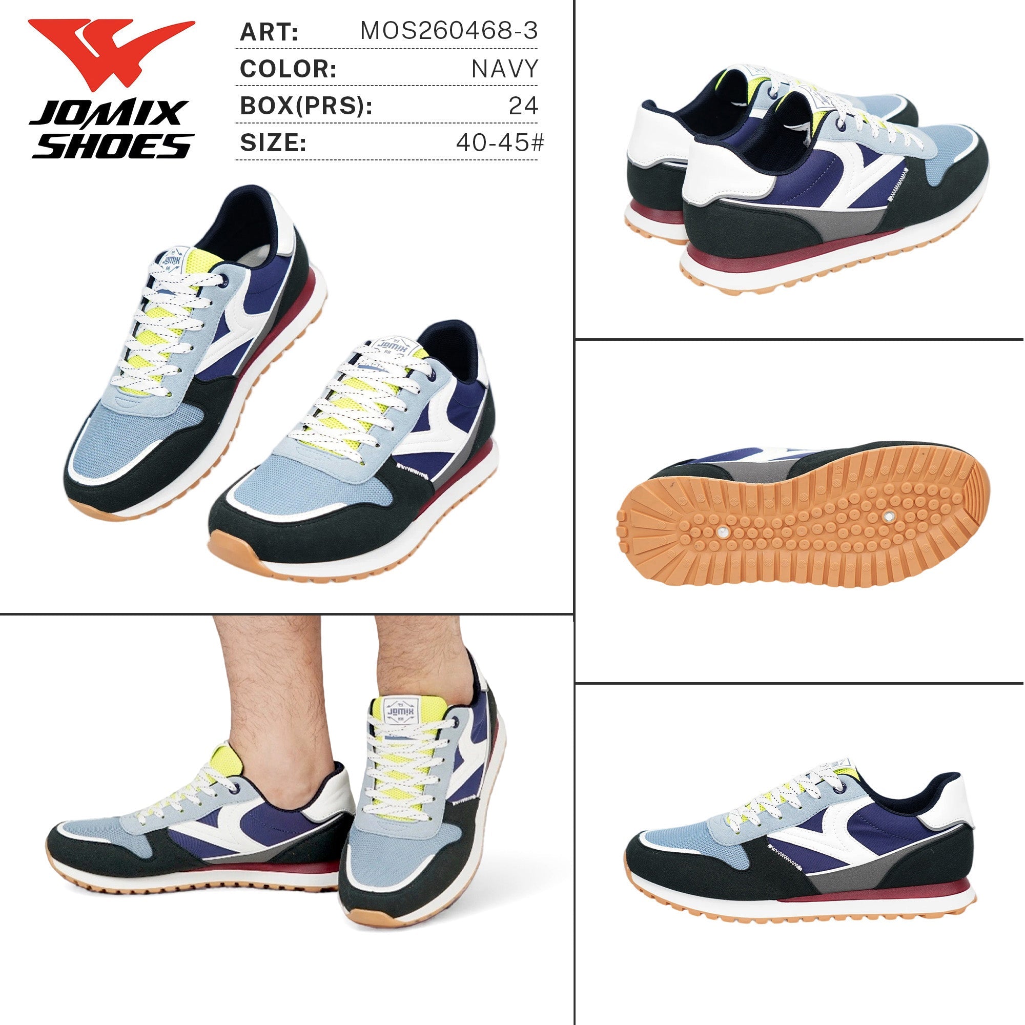 Scarpe da Ginnastica da Uomo MOS260468-3 - Fornitura all'ingrosso di Scarpe Uomo da Jomix Shoes B2B
