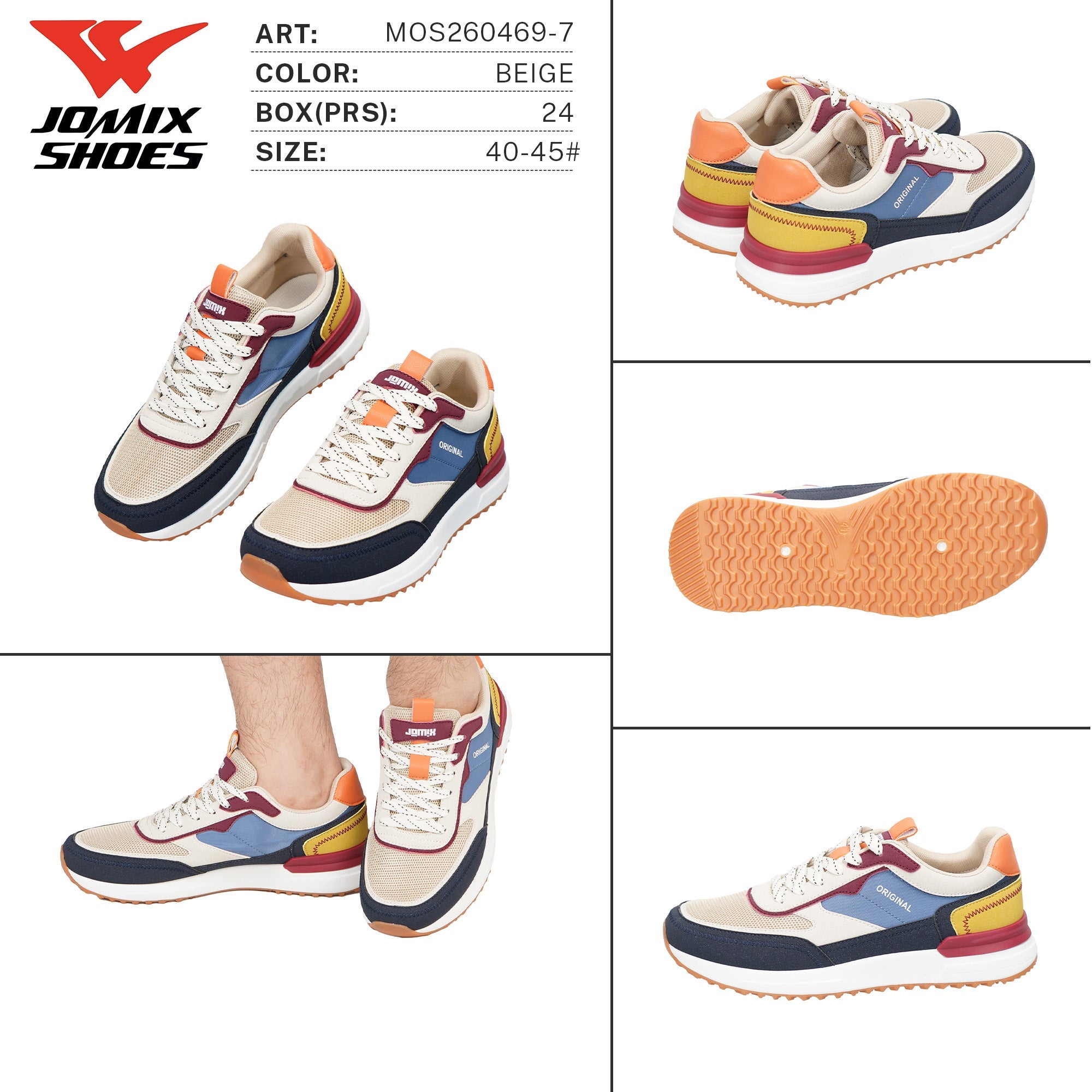 Scarpe da Ginnastica da Uomo MOS260469-7 - Fornitura all'ingrosso di Scarpe Uomo da Jomix Shoes B2B