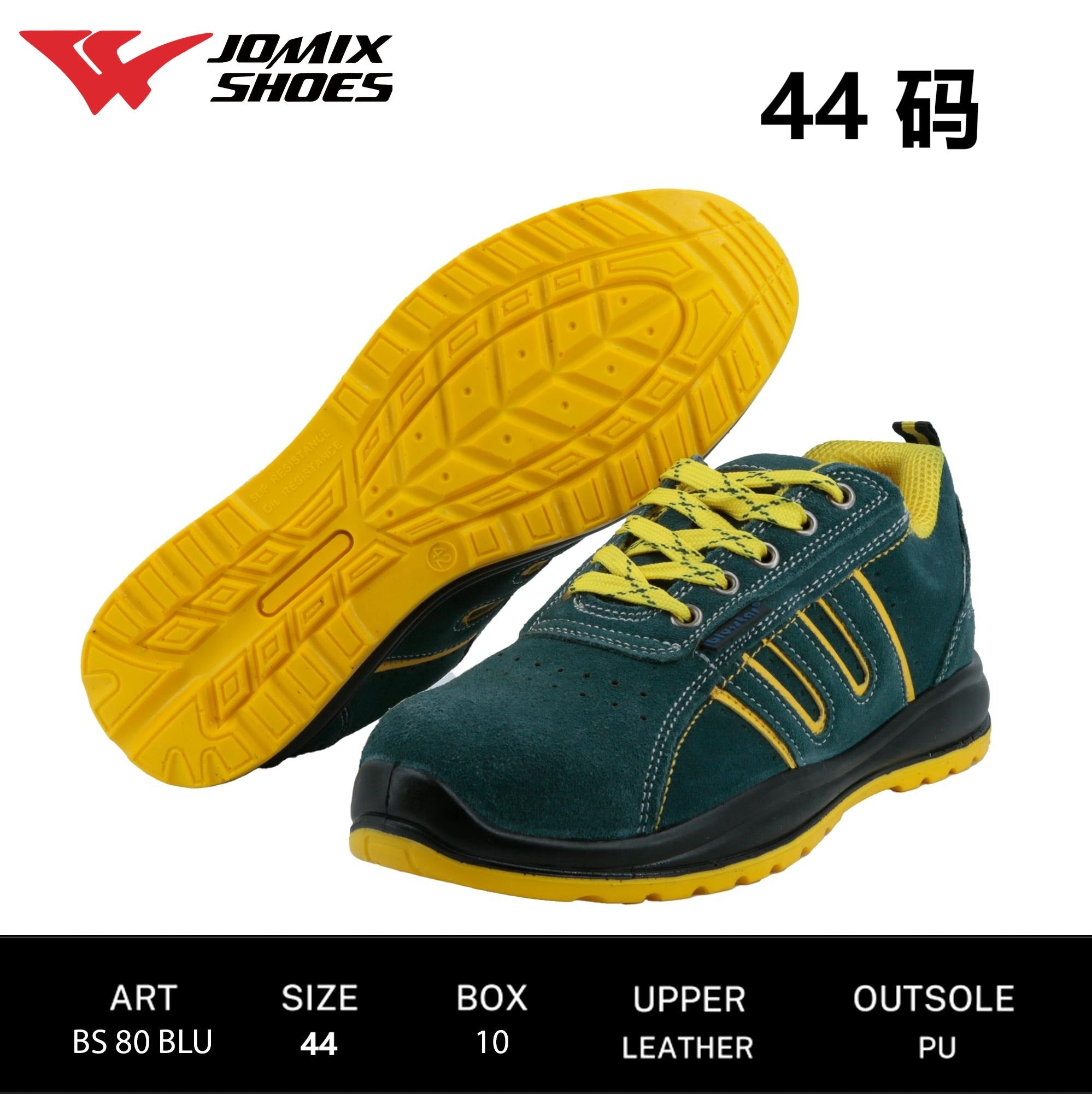 Scarpe da Lavoroda Uomo BS80 BLU - GIALLO 44 - Fornitura all'ingrosso di Scarpe Uomo da Jomix Shoes B2B
