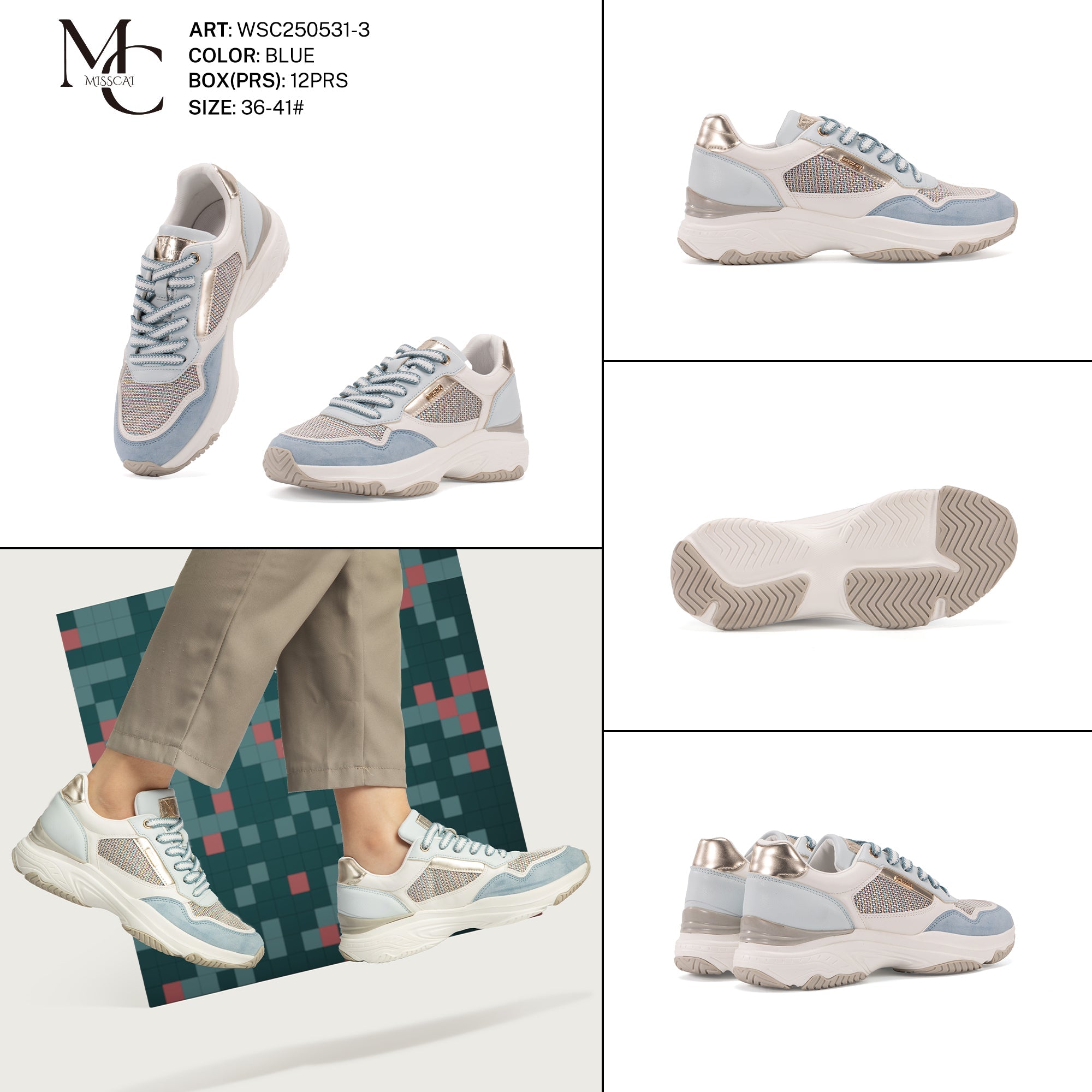 Sneakers Da Donna Wsc250531 - 3 - Fornitura all'ingrosso di Scarpe Donna da Jomix Shoes B2B