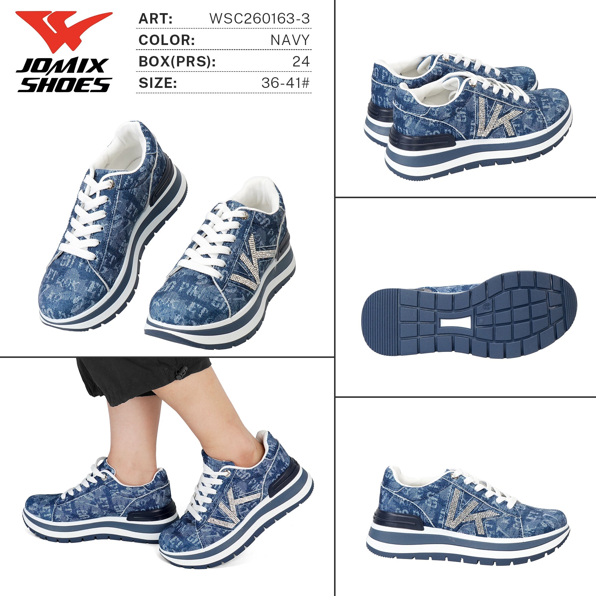 Sneakers da Donna WSC260163 - 3 - Fornitura all'ingrosso di Sneakers Donna da Jomix Shoes B2B