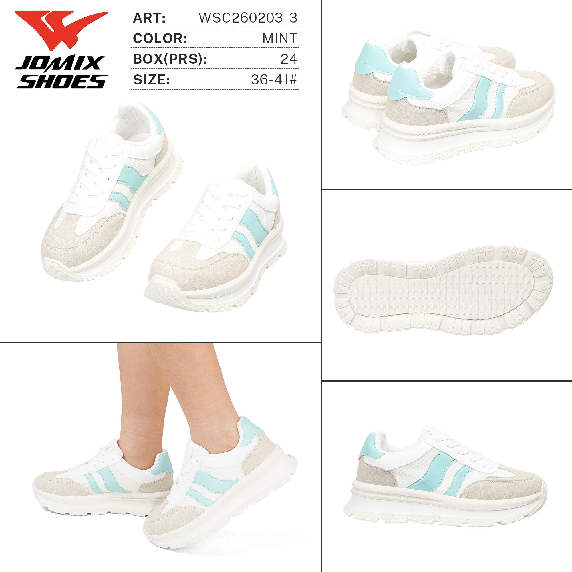 Sneakers da Donna WSC260203 - 3 - Fornitura all'ingrosso di Sneakers Donna da Jomix Shoes B2B