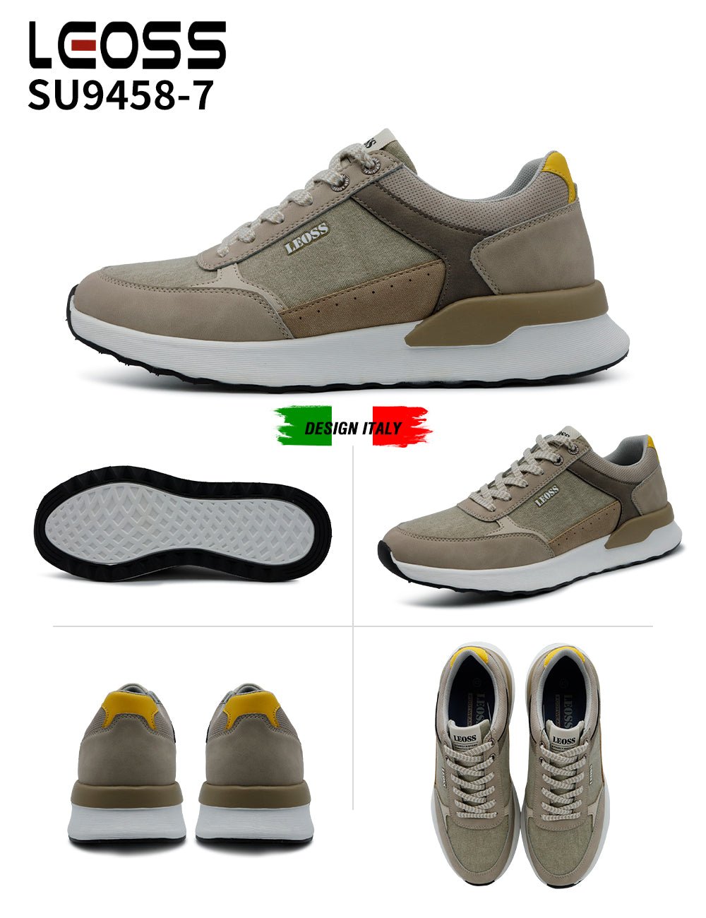 Sneakers Da Uomo Leoss SU9458 - 7 - Fornitura all'ingrosso di Sneakers Uomo da Jomix Shoes B2B