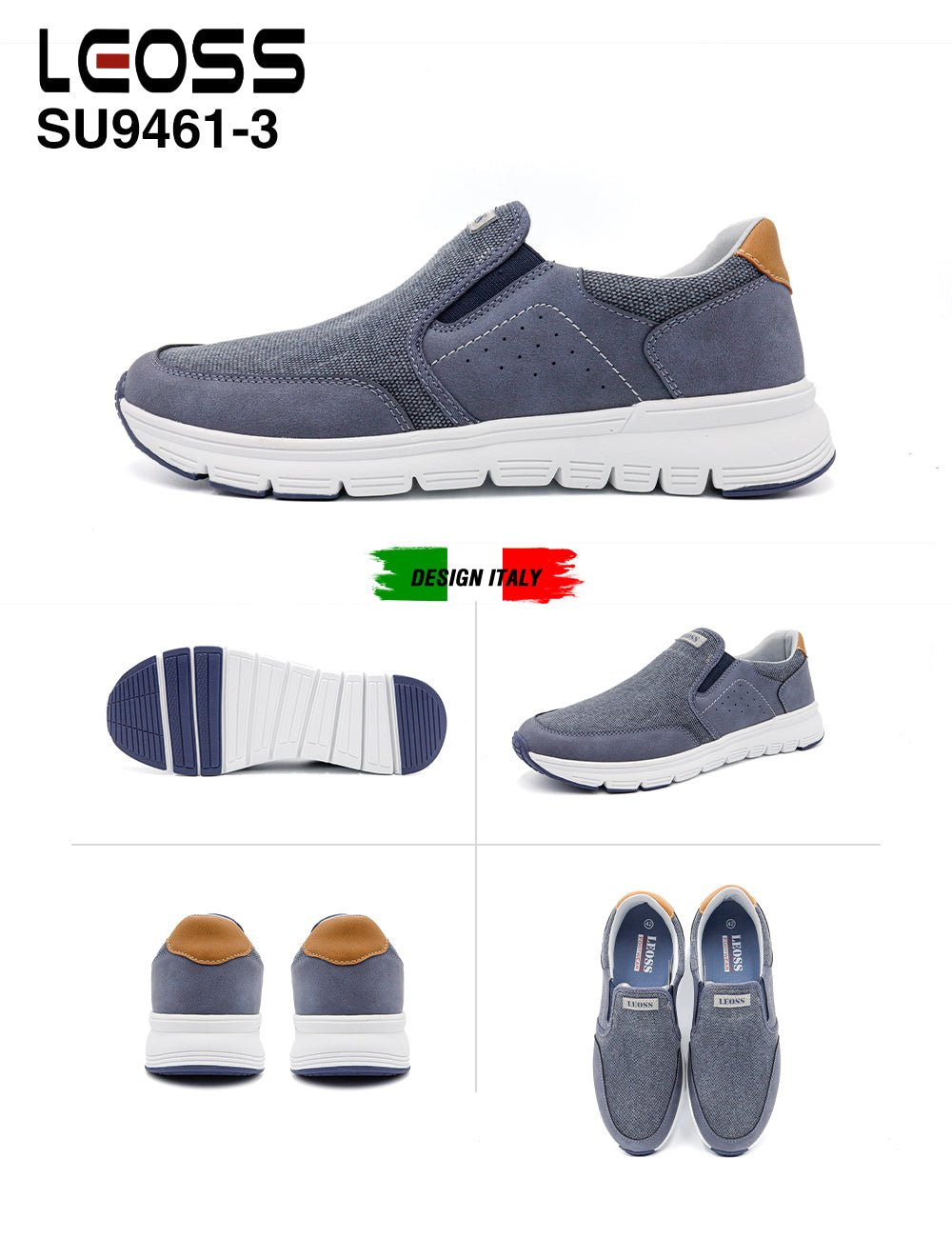 Sneakers Da Uomo Leoss SU9461 - 3 - Fornitura all'ingrosso di Sneakers Uomo da Jomix Shoes B2B
