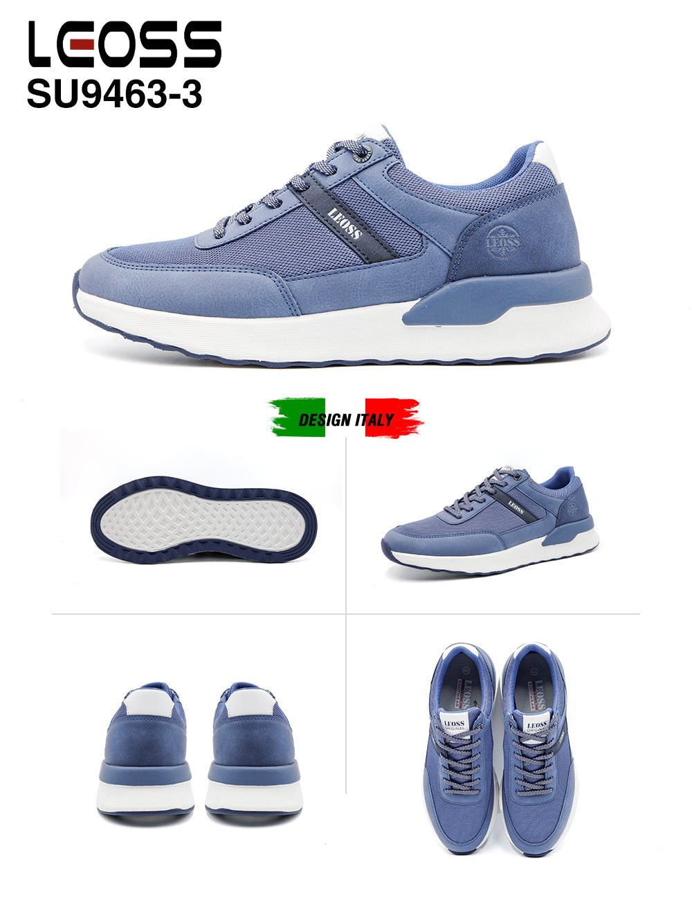 Sneakers Da Uomo Leoss SU9463 - 3 - Fornitura all'ingrosso di Sneakers Uomo da Jomix Shoes B2B
