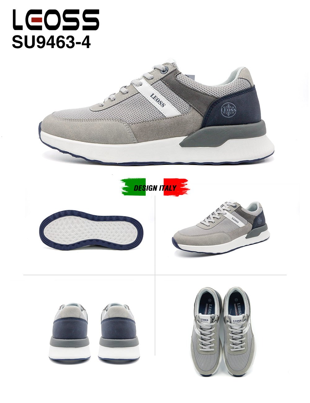 Sneakers Da Uomo Leoss SU9463 - 4 - Fornitura all'ingrosso di Sneakers Uomo da Jomix Shoes B2B