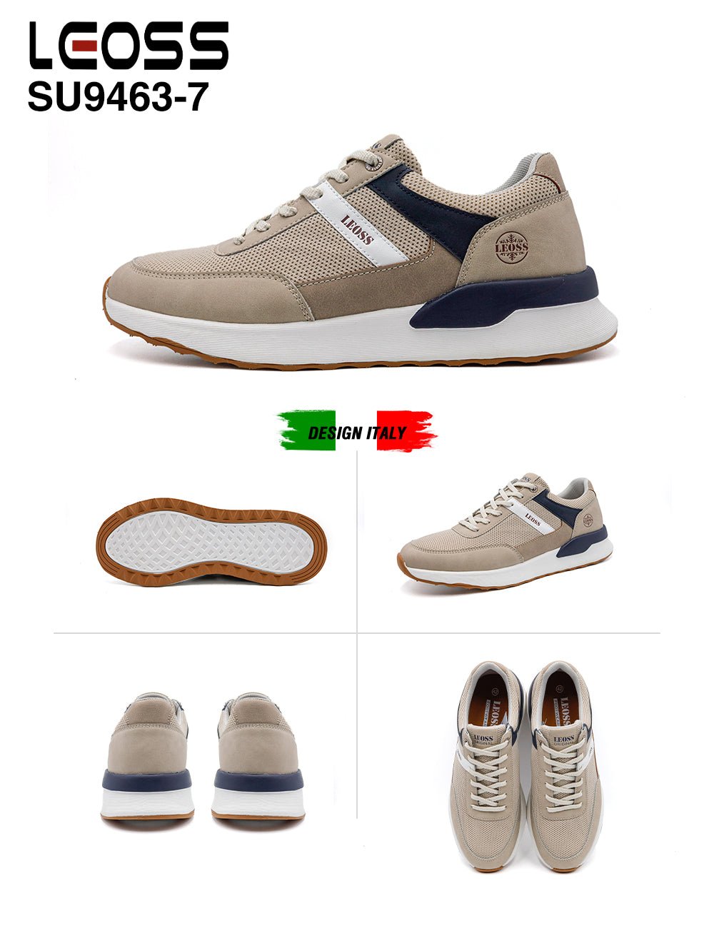 Sneakers Da Uomo Leoss SU9463 - 7 - Fornitura all'ingrosso di Sneakers Uomo da Jomix Shoes B2B