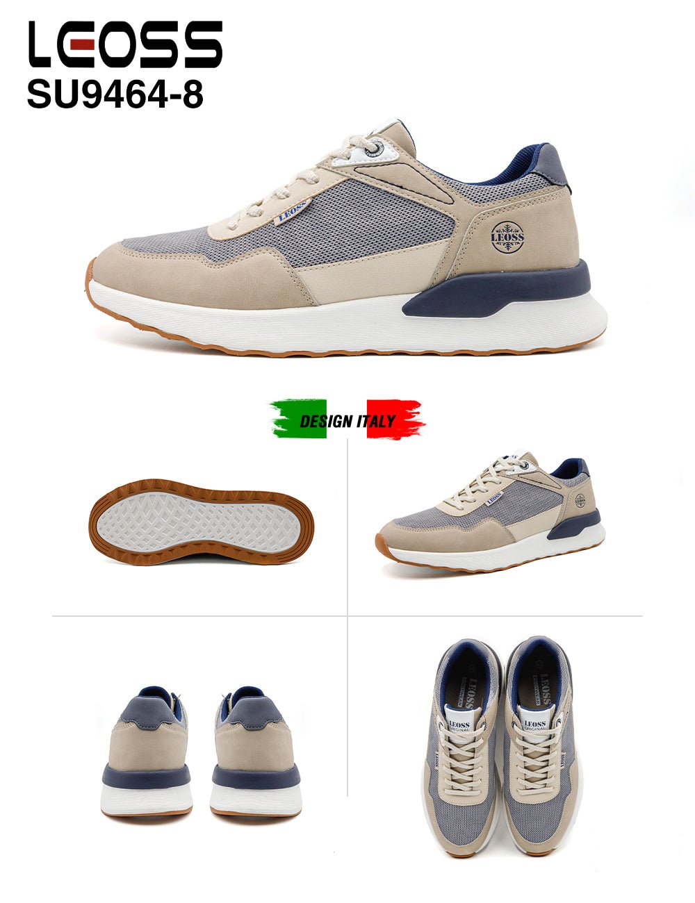 Sneakers Da Uomo Leoss SU9464 - 8 - Fornitura all'ingrosso di Sneakers Uomo da Jomix Shoes B2B