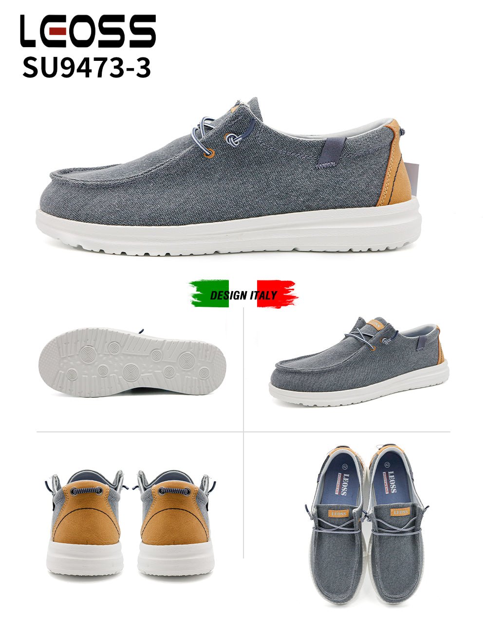 Sneakers Da Uomo Leoss SU9473 - 3 - Fornitura all'ingrosso di Sneakers Uomo da Jomix Shoes B2B