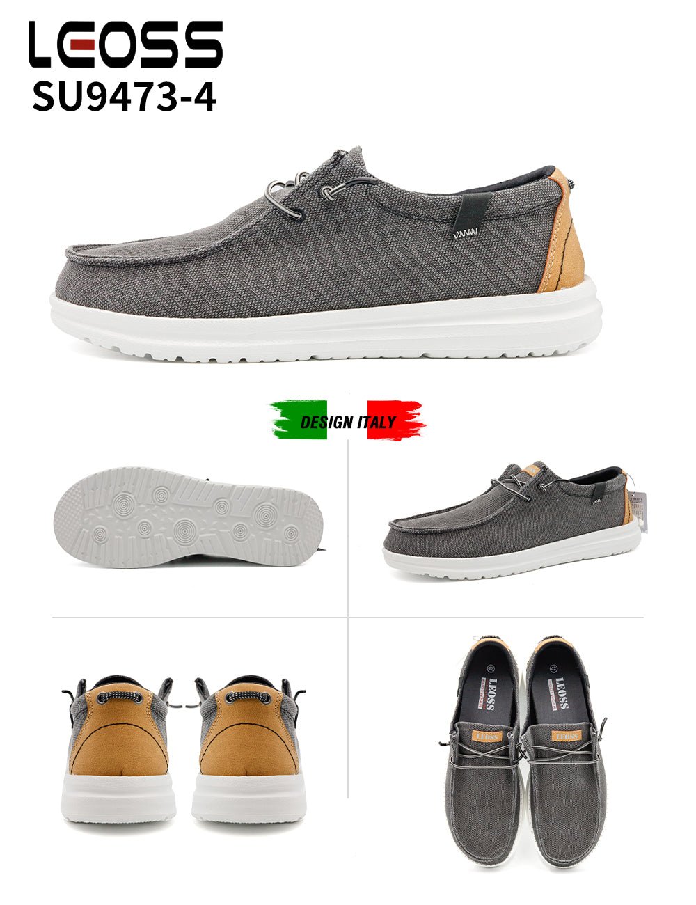 Sneakers Da Uomo Leoss SU9473 - 4 - Fornitura all'ingrosso di Sneakers Uomo da Jomix Shoes B2B