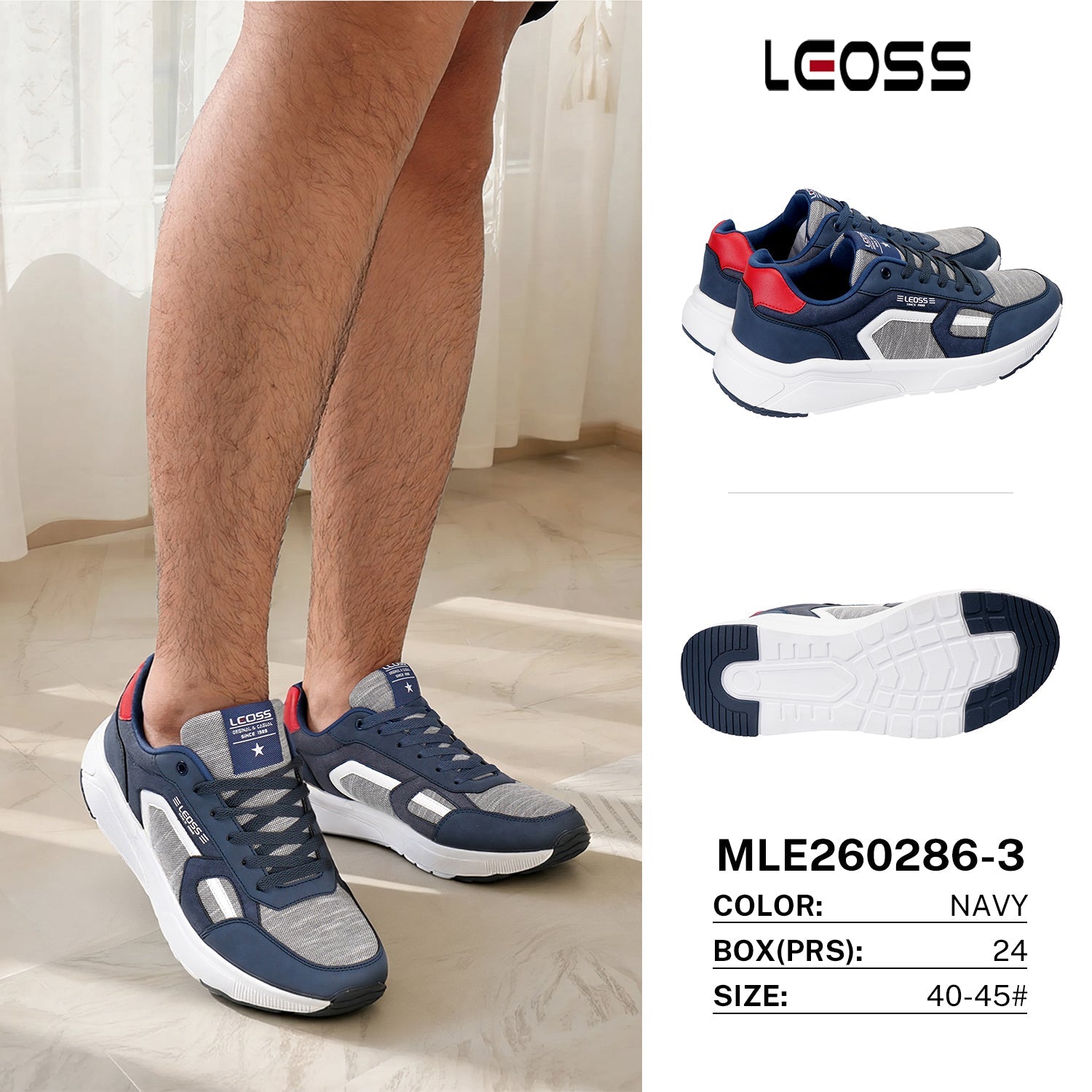 Sneakers da Uomo MLE260286 - 3 - Fornitura all'ingrosso di Sneakers Uomo da Jomix Shoes B2B