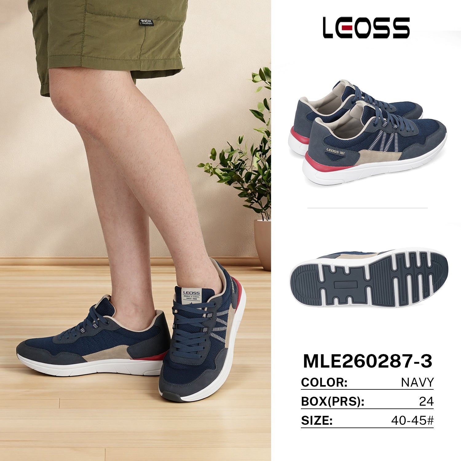 Sneakers da Uomo MLE260287 - 3 - Fornitura all'ingrosso di Sneakers Uomo da Jomix Shoes B2B