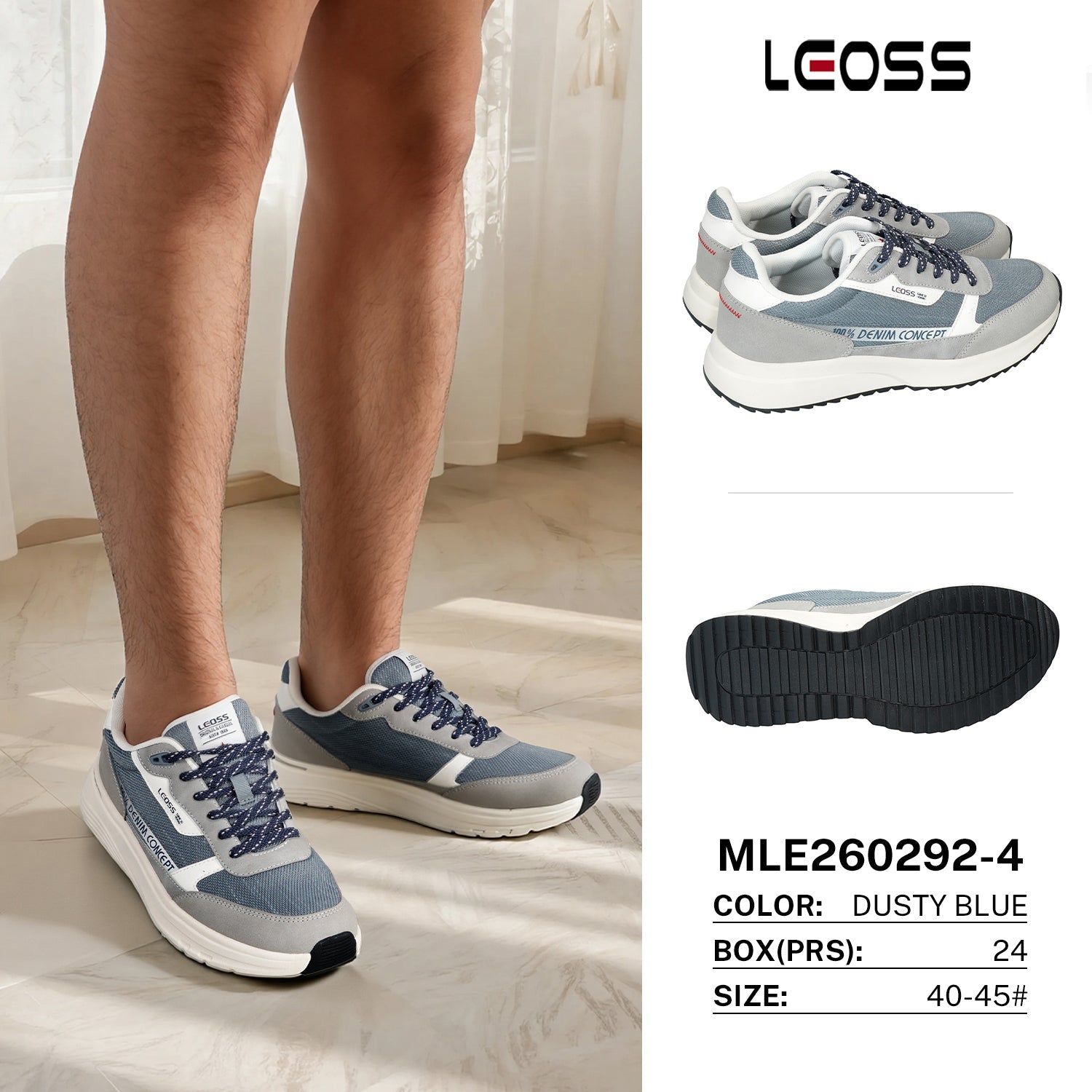 Sneakers da Uomo MLE260292 - 4 - Fornitura all'ingrosso di Sneakers Uomo da Jomix Shoes B2B