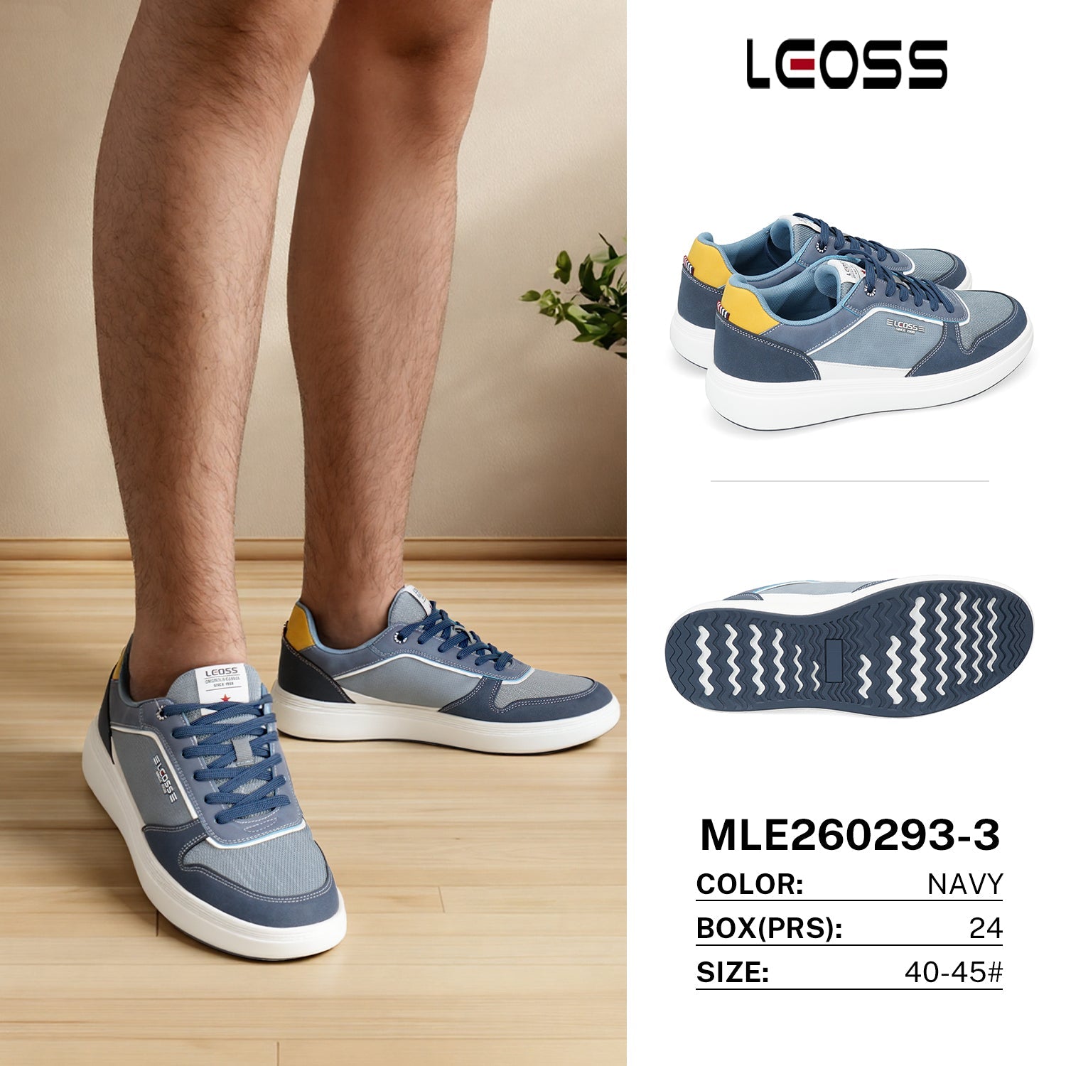 Sneakers da Uomo MLE260293 - 3 - Fornitura all'ingrosso di Sneakers Uomo da Jomix Shoes B2B