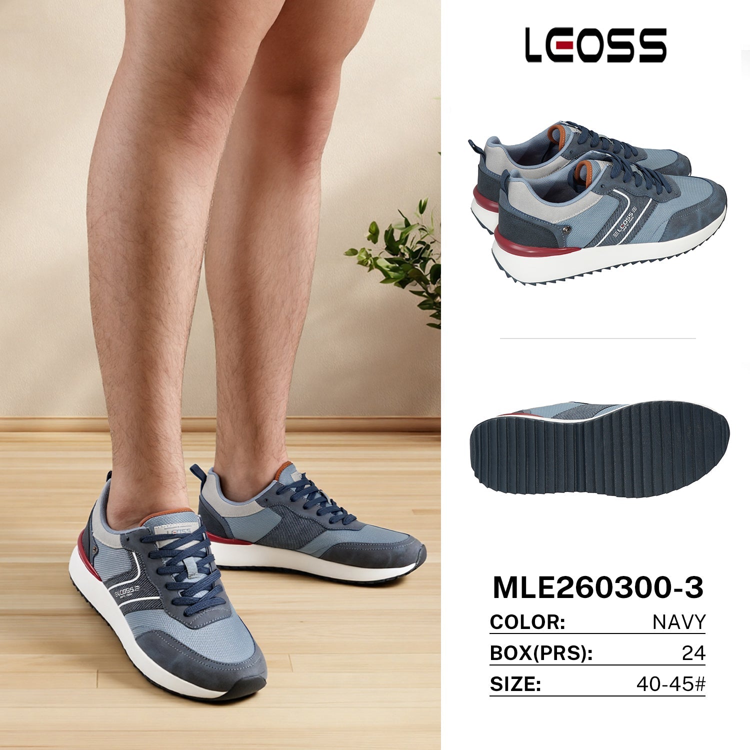 Sneakers da Uomo MLE260300 - 3 - Fornitura all'ingrosso di Sneakers Uomo da Jomix Shoes B2B