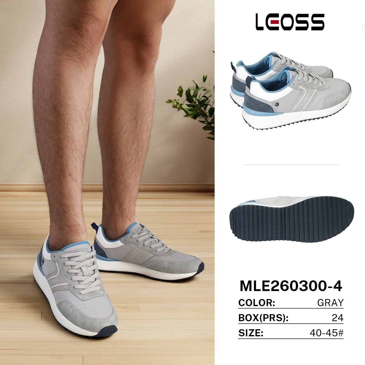 Sneakers da Uomo MLE260300 - 4 - Fornitura all'ingrosso di Sneakers Uomo da Jomix Shoes B2B