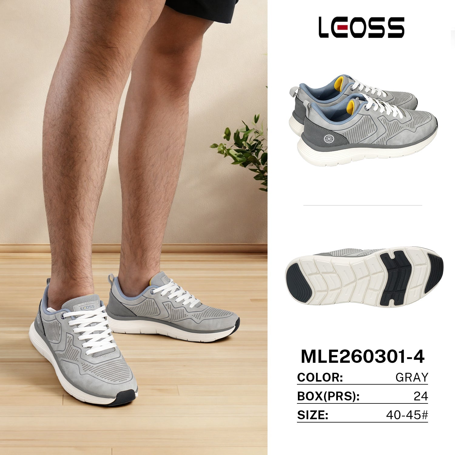 Sneakers da Uomo MLE260301 - 4 - Fornitura all'ingrosso di Sneakers Uomo da Jomix Shoes B2B