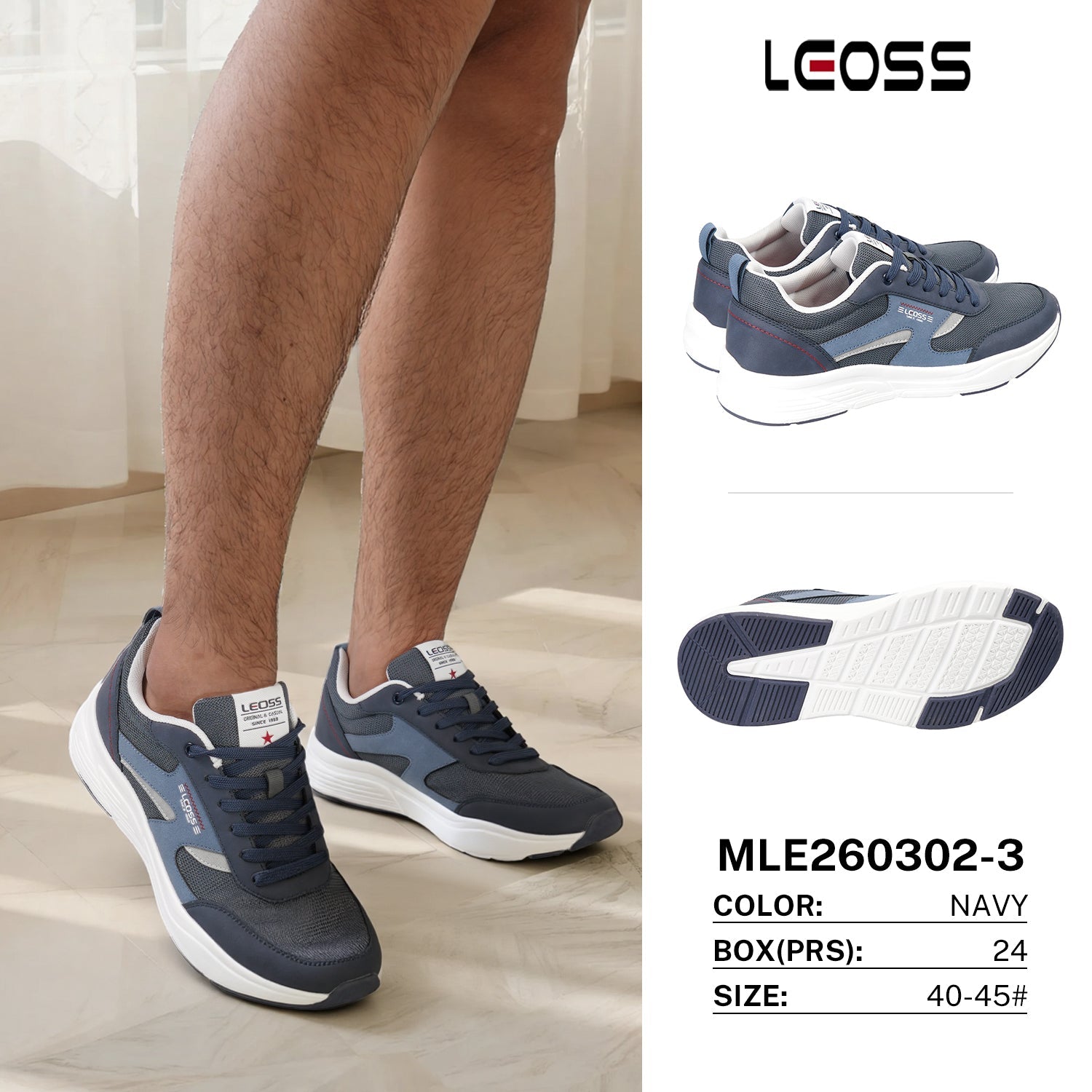 Sneakers da Uomo MLE260302 - 3 - Fornitura all'ingrosso di Sneakers Uomo da Jomix Shoes B2B