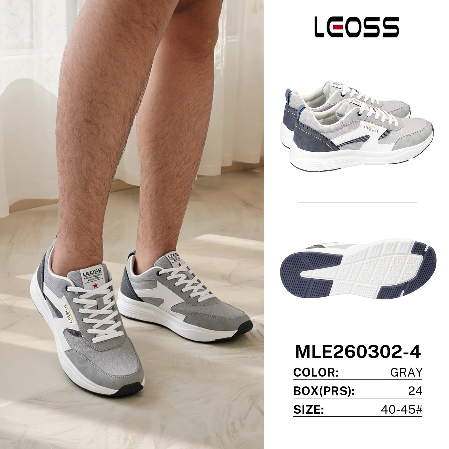 Sneakers da Uomo MLE260302 - 4 - Fornitura all'ingrosso di Sneakers Uomo da Jomix Shoes B2B