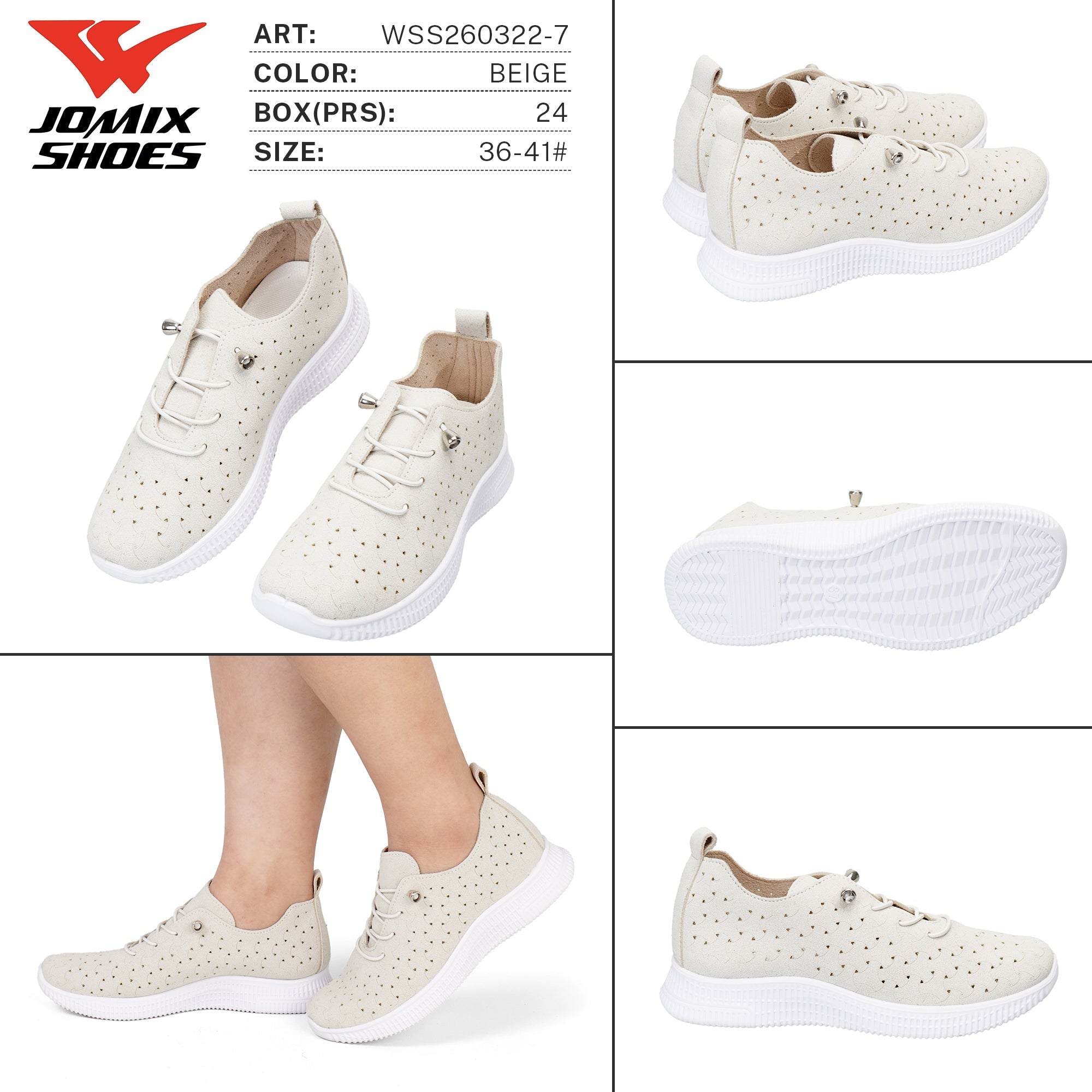 Sneakers Slip On da Donna WSS260322 - 7 - Fornitura all'ingrosso di Sneakers Donna da Jomix Shoes B2B