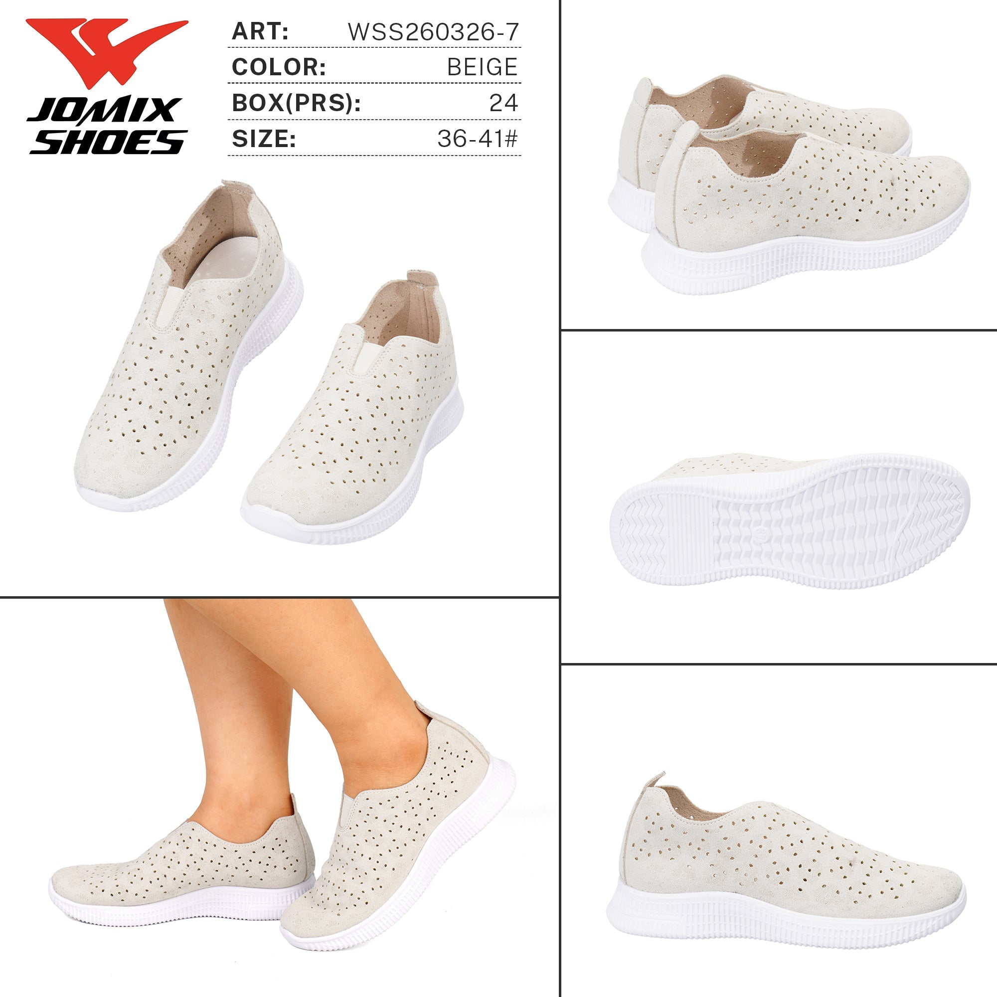 Sneakers Slip On da Donna WSS260326 - 7 - Fornitura all'ingrosso di Sneakers Donna da Jomix Shoes B2B